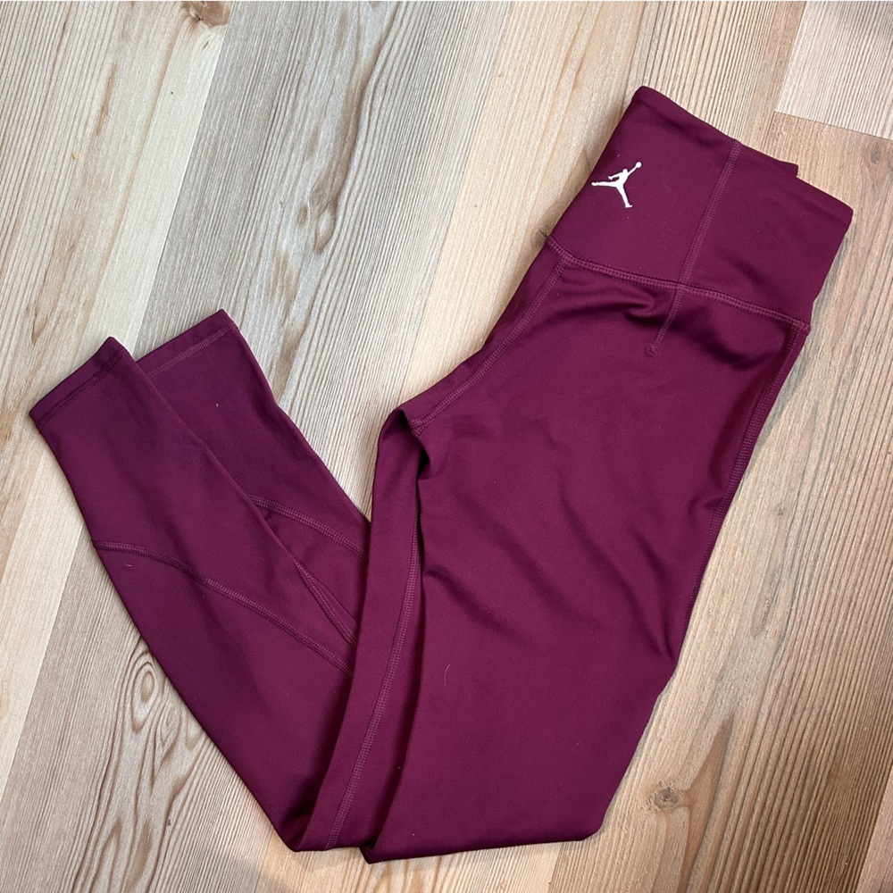 Jordan Maroon Athletic Leggings with Jumpman Logo